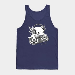 Tiny DJ Axolotl - Awesome Salamander Amphibian Tank Top